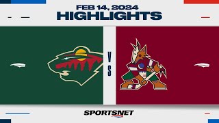 NHL Highlights | Wild vs. Coyotes - February 14, 2024