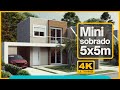 MINI SOBRADO COM 2 QUARTOS EM RUA PARTICULAR | Tiny Home Brazil | Tiny House 3D #minicasa #tinyhouse