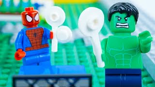 LEGO Table Tennis! Hulk vs Spiderman | STOP MOTION | Billy Bricks