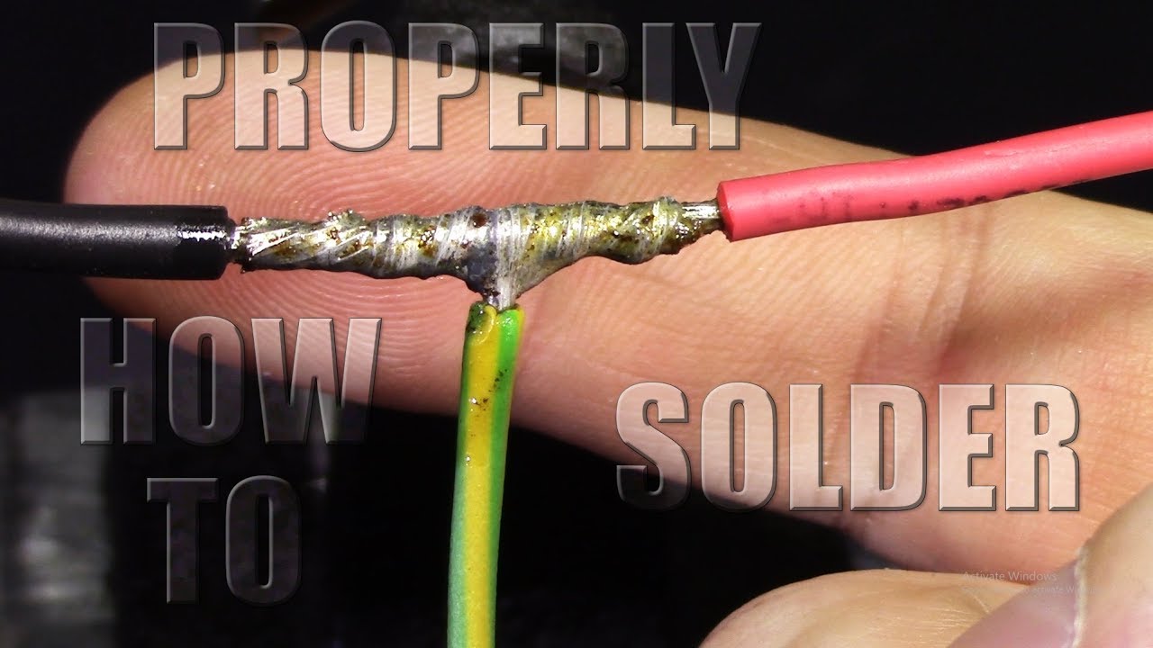 How To Solder Properly - 5 Soldering Joint Splices - YouTube