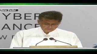 Shri. Manish Tewari addressing at ORF FICCI's CyFy Conference