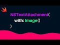 Swift: Text Attachment Basics (2022, Xcode 13) – iOS