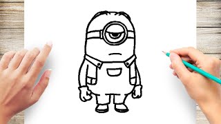 How To Draw Stuart The Minion Step by Step