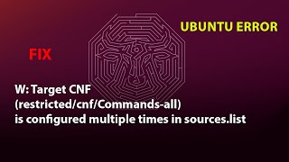 W: Target CNF (restricted/cnf/Commands-all) is configured multiple times in /etc/apt/sources.list