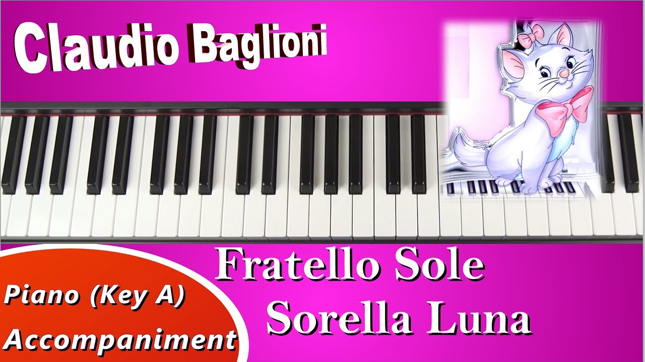 Fratello Sole Sorella Luna (Dolce Sentire) - Claudio Baglioni - Piano ...