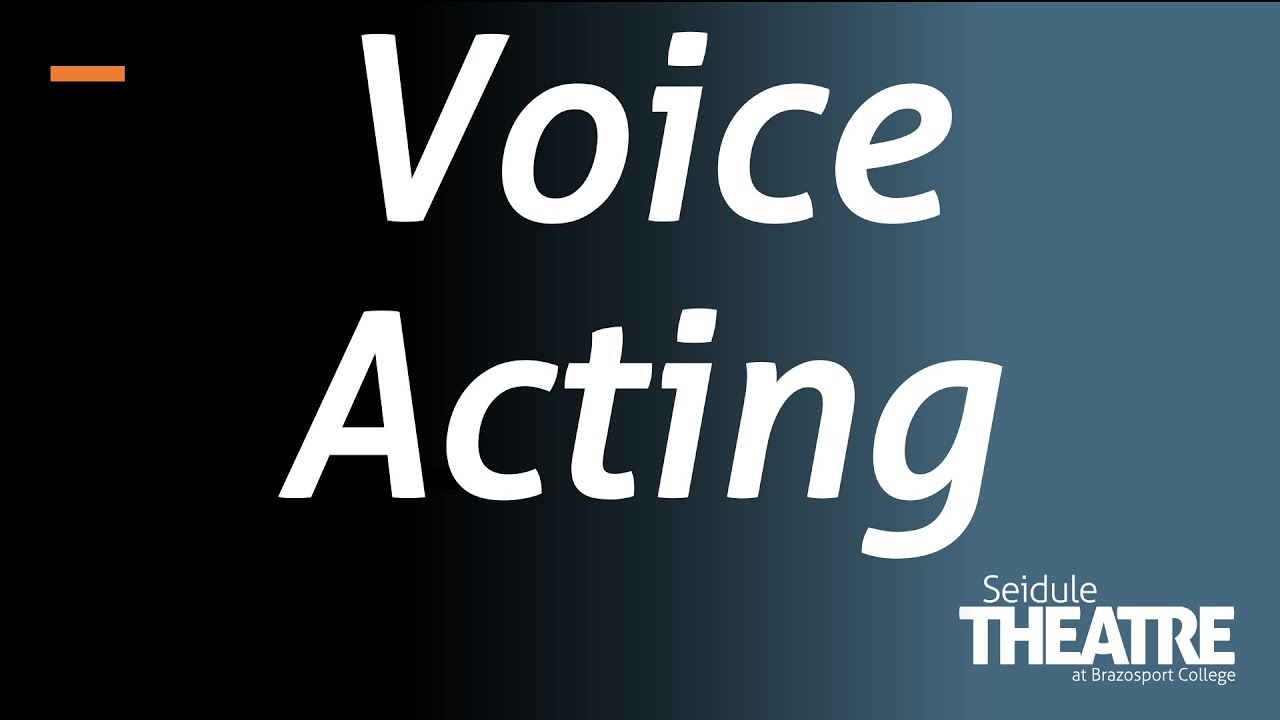 Voice Acting Class Demos Youtube