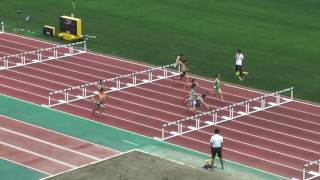 H29　千葉県　中学通信陸上　女子100mH　準決勝3組