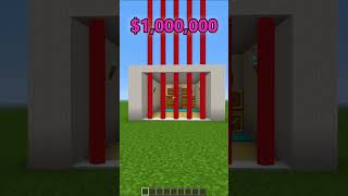 Minecraft Safest Door from $1 to $?????! #minecraft #minecraftmemes