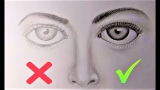 DO'S & DON'TS : How To Draw Realistic Eyes  | Art  Drawing Tutorial Step by Step