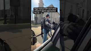 Masked ICE agent breaks car window during arrest in New Jersey