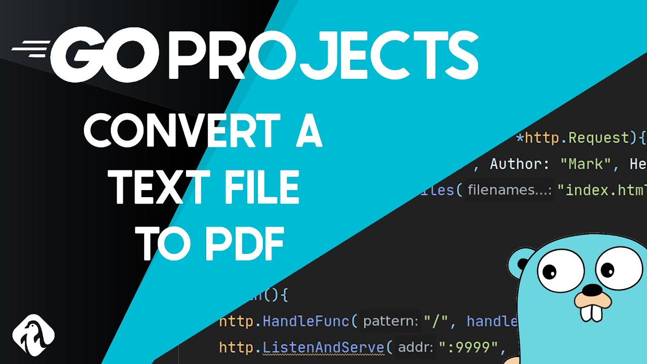 Convert A Text File To Pdf Using Golang Go Projects Youtube