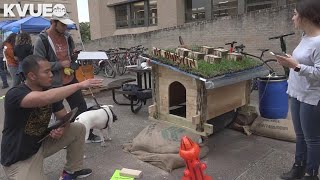 UT students compete in a sustainable dog house contest