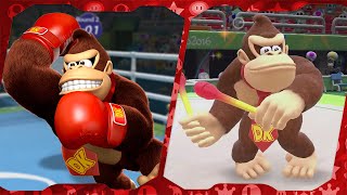All 17 Events (Donkey Kong gameplay) | Mario and Sonic at the Rio 2016 Olympic Games ᴴᴰ