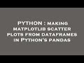 PYTHON : making matplotlib scatter plots from dataframes in Python's pandas