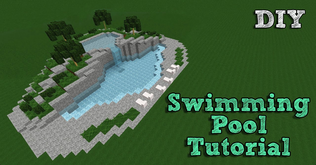 Minecraft Tutorial Building A Swimming Pool 1 Youtube