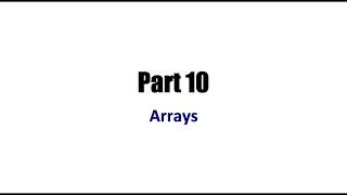 Learn Java Tutorial for Beginners, Part 10 Arrays