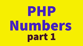 PHP Numbers part 1