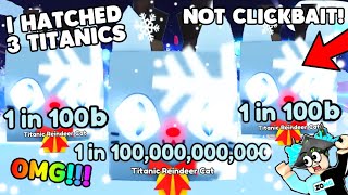 1 in 5 QUINTILLION! 🎁🥳 HOW I HATCHED 3 TITANIC REINDEER CATS *NOT CLICKBAIT* in Pets GO!