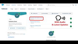 Get Started with Validation Rules | Validation Rules | Trailhead | Salesforce | Virtual Internship