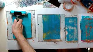 Gel Printing - Mark Making with Found Objects