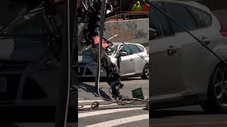 Woman miraculously survives crane boom falling on car in NYC