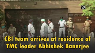 CBI team arrives at residence of TMC leader Abhishek Banerjee