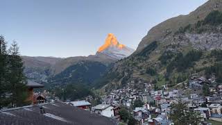 瑞士馬特洪峰日照金山 #switzerland #zermatt