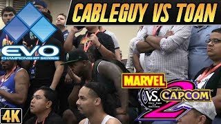 Marvel vs. Capcom 2 - CableGuy vs. Toan @ EVO 2019 [4k/60fps]