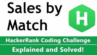 Sales By Match HackerRank Solution