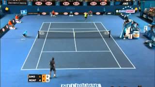 Amazing incredible 71-shot rally at the Australian Open 2013 Simon VS Monfils