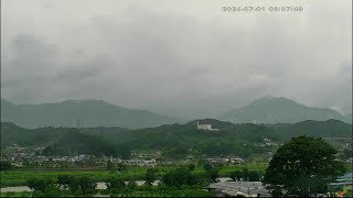 7月1日 ライブカメラ　風越山、JR飯田線、天竜川