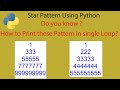 Python pattern pyramid || Printing numbers in pyramid shape in python || how to print pyramid