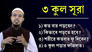 তিন কুল সূরা পড়ার নিয়ম ও ফজিলত। তিন কুল কখন পড়তে হয়? 3 qul surah | Sheikh Ahmadullah Waz