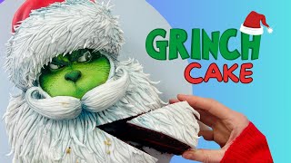 Making a Grinch Santa Christmas Cake 🎅