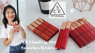 3CE NEWEST Cloud Lip Tint Swatches + Review