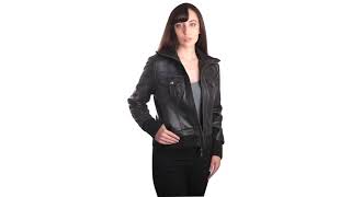 Bailey Womens Leather Bomber Jacket