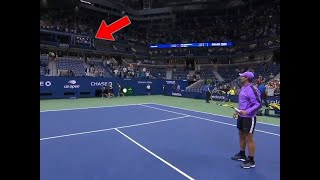 Rafael Nadal Pulls Off Incredible Shot Into Commentary Box