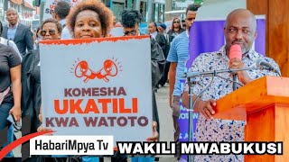 WAKILI MWABUKUSI ATEMA CHECHE KUHUSU UKATILI na MAUAJI YA WATOTO