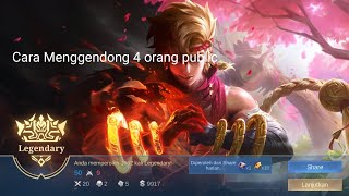 Cara Menggendong 4 orang public Menggunakan Yin+ Maniac - Mobile legends