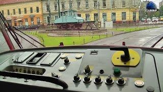 Tatra T4D Cabview/Führerstandsmitfahrt in Oradea Nufarul - Pod CFR [Rain Edition]