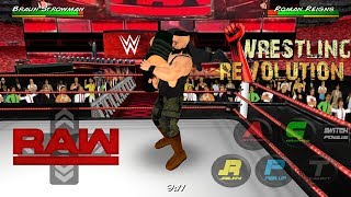 Brown Strowman Returns And Attack Samoe Joe And Roman Reigns - WRESTLING REVOLUTION 3D