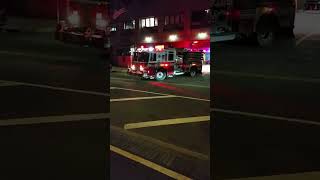 FDNY Engine 4, Response Start Up With Sirens \u0026 Lights, Cool Truck, Financial District NYC