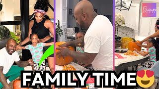 Porsha Williams Carves Pumpkin w/ Daughter \u0026 Co-Parent Dennis McKinley 🎃 (Fall 2024)