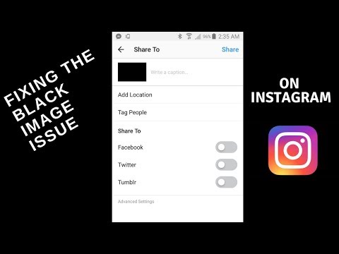 Get around the problem of uploading black images on Instagram