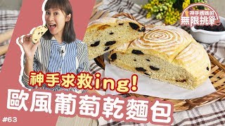 歐風葡萄乾麵包 │ 安妮995！葡萄乾全家來應援！【神手媽媽的無限挑戰 #63】