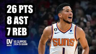 Devin Booker vs Clippers 26 pts 8 ast 7 reb | Jan 27, 2025 | Regular Season