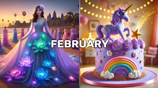 Choose your Birthday Month and See your Dress and Unicorn Birthday Cake 🦄👗🎉💖#unicorn #birthdaymonth