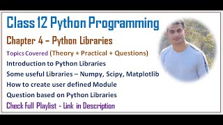 Python Libraries | Class 12 Computer Science with Python (Video 26)