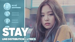 BLACKPINK - STAY (Line Distribution+Lyrics Color Coded) PATREON REQUESTED