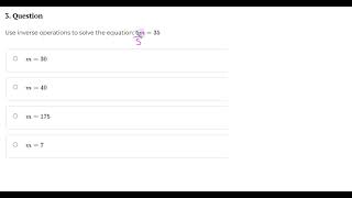 Manipulating Equations Inverse Operations Basic #3